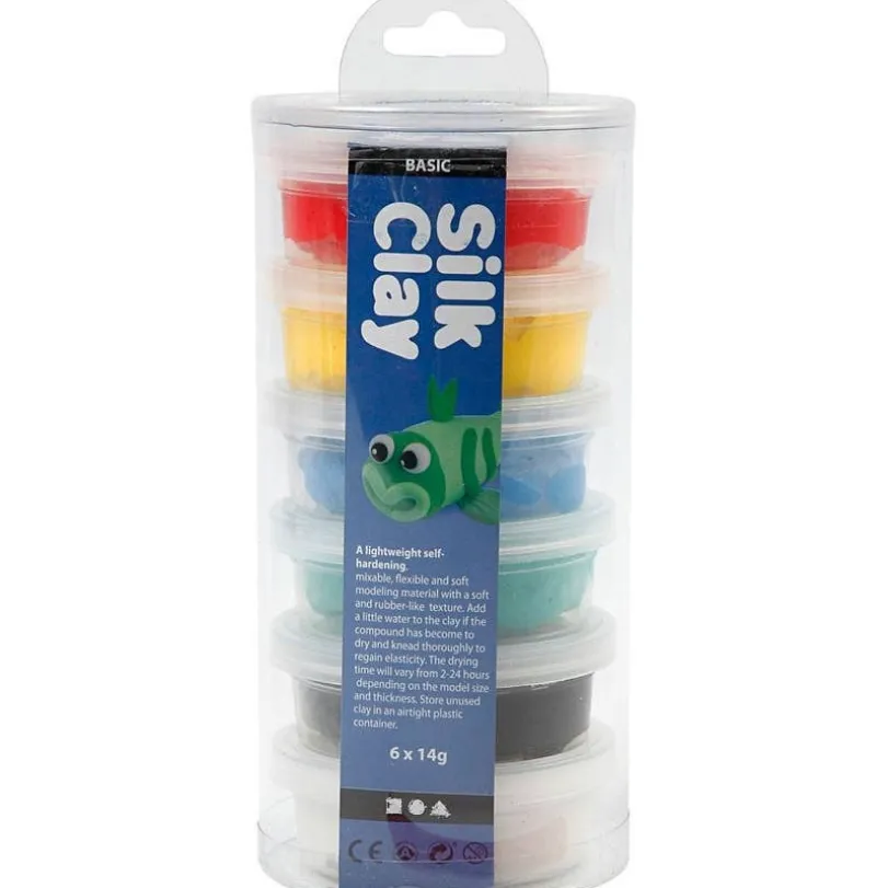 Silk Clay®, standardfarger, 6x14 g