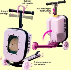 Skills - Scooter med veske rosa
