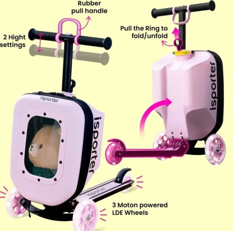 Skills - Scooter med veske rosa