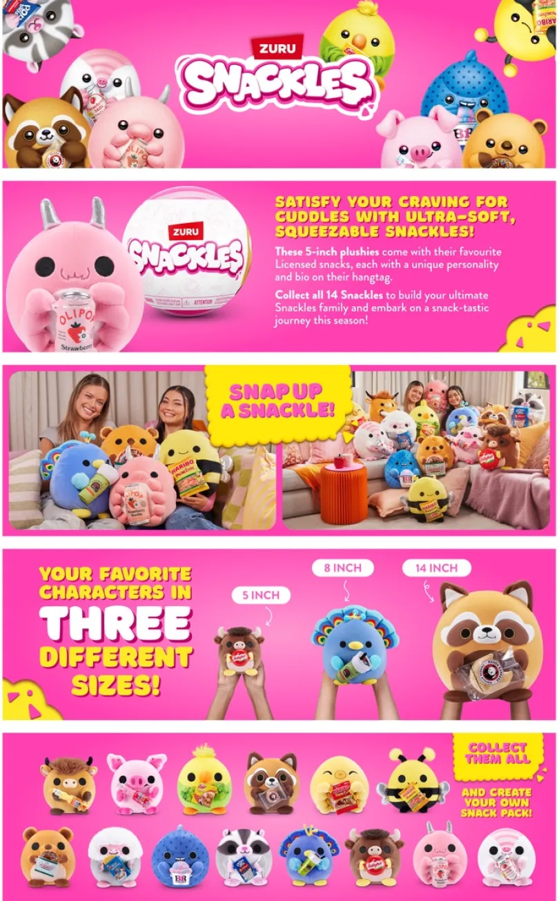 Snackles S3 Core Licensed Capsule 5"