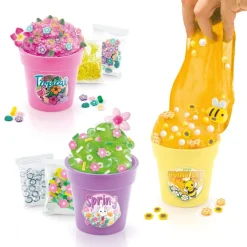 SO SLIME Slime Flower 3-pack – lag fargerike blomsterslimekrukker