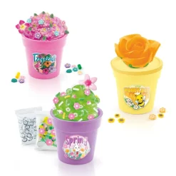 SO SLIME Slime Flower 3-pack – lag fargerike blomsterslimekrukker