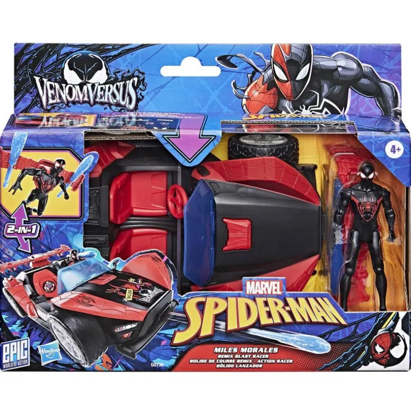 Spider-Man 4 Inch VenomVersus Miles Remix Blast Racer