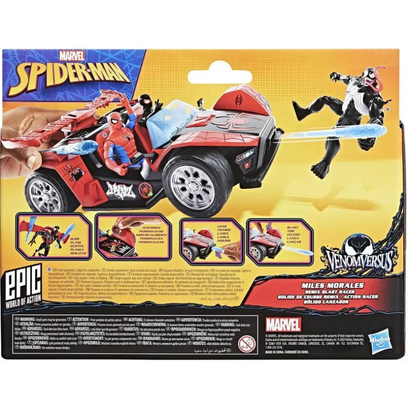 Spider-Man 4 Inch VenomVersus Miles Remix Blast Racer