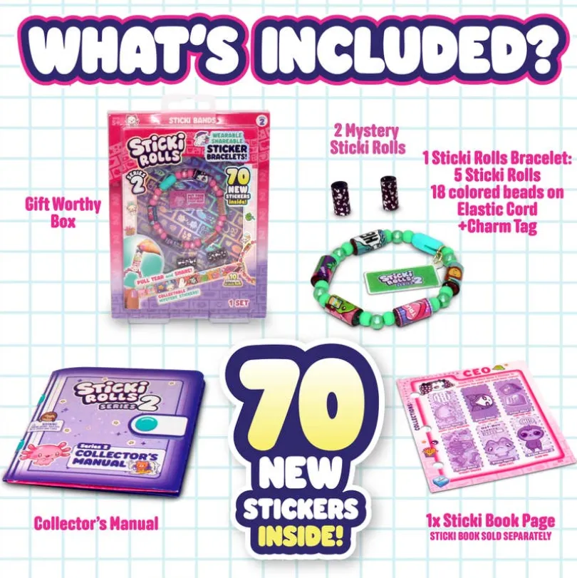 Sticki Rolls Sticki Series 2 – Armbånd med klistremerker