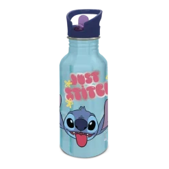 STITCH ALU Vannflaske med sugerør, 545 ml