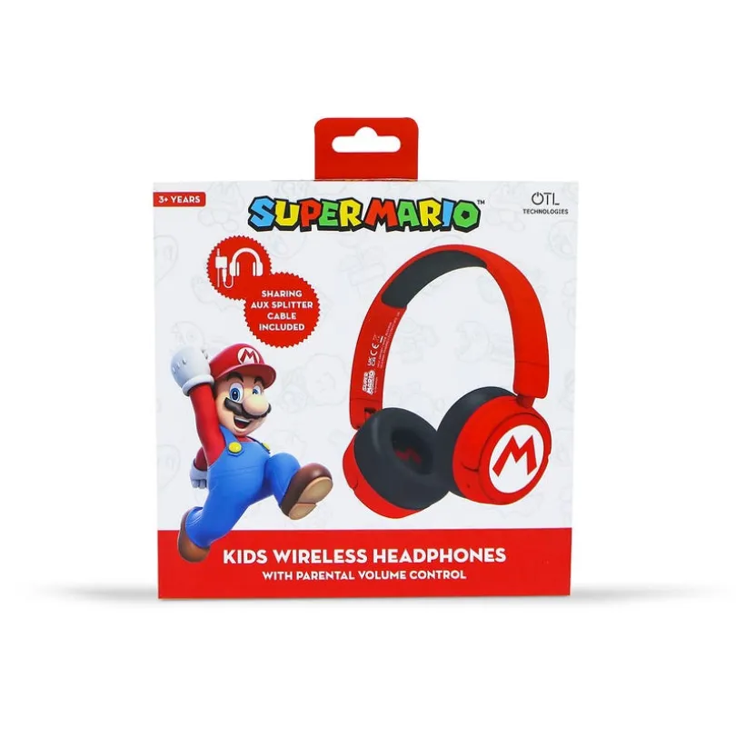 SUPER MARIO Headphone On-Ear Wireless 85dB/95dB Sharing Aux