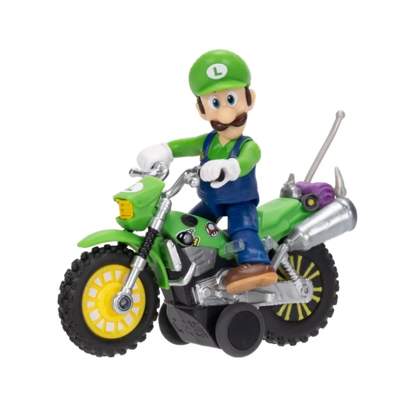 Super Mario Movie Luigi med motorsykkel 2,5 tomme