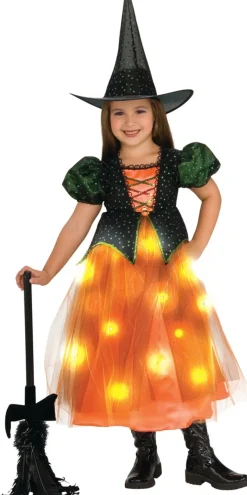 Utkledning - Halloween Heks med lys 3-4 år