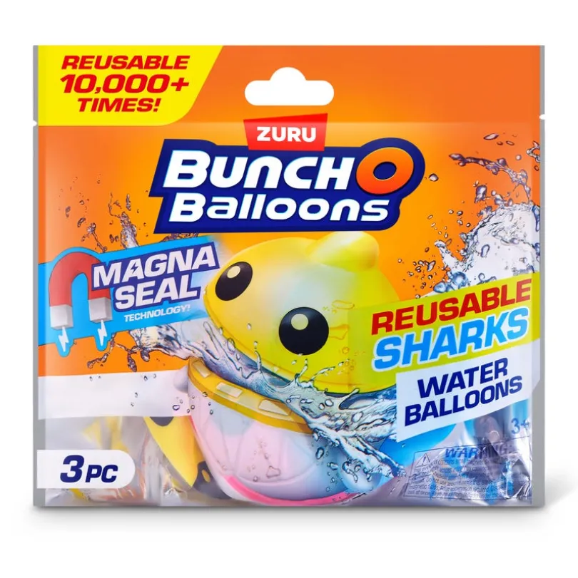 Vannballonger gjenbrukbare Hai 3-pack – ZURU Bunch O Balloons