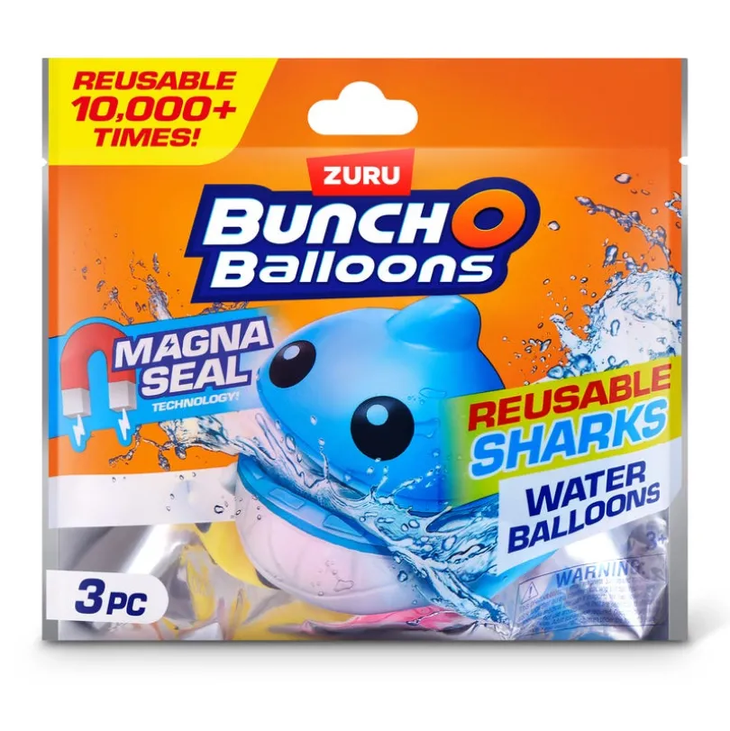 Vannballonger gjenbrukbare Hai 3-pack – ZURU Bunch O Balloons