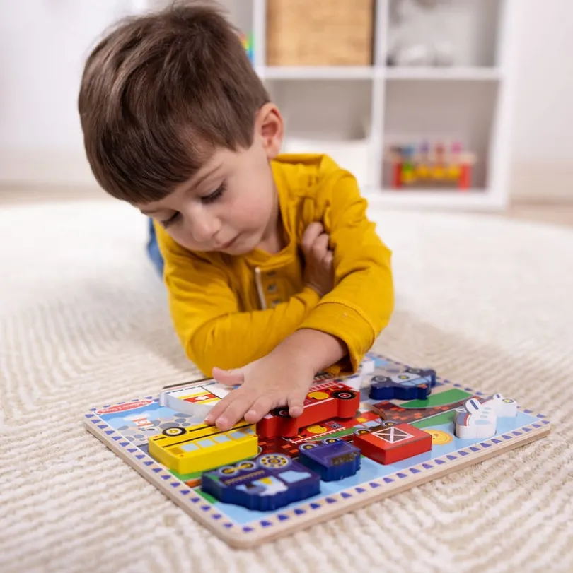 Wooden Chunky Puzzle Vehicles